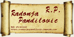 Radonja Pandilović vizit kartica